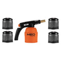 NEO TOOLS Gas soldering lamp for 190 g cartridges + 4 cartridge gas cartridges — 20-045