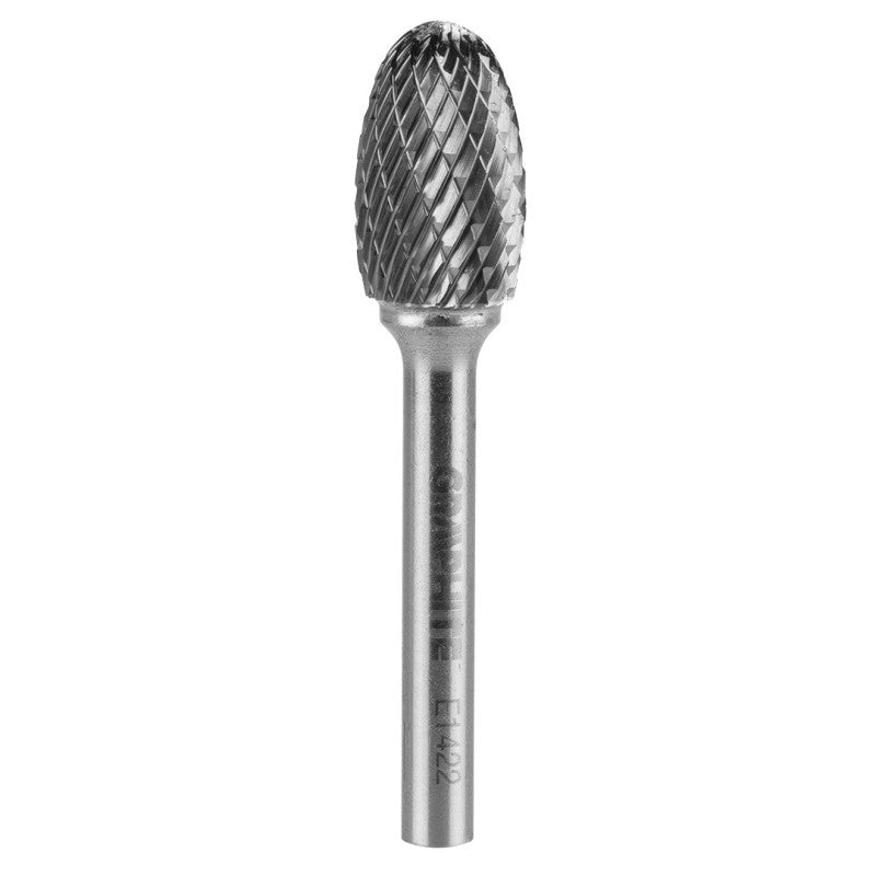 GRAPHITE Metal milling cutter HM, type E (oval), 14 x 22 mm, shank 6 x 45 mm — 55H367