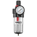 NEO TOOLS Draining filter 1/2" with pressure reducer, metal body — 14-732