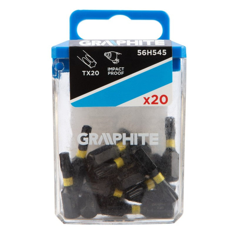 GRAPHITE Impact bits TX20 x 25 mm, 20 pcs — 56H545