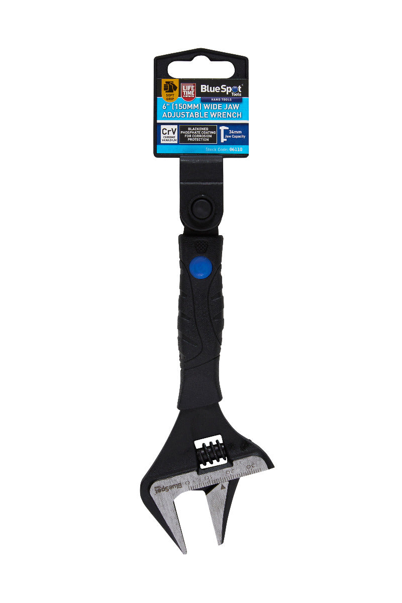 Blue Spot Tools 6" Wide Jaw Adjustable Wrench
