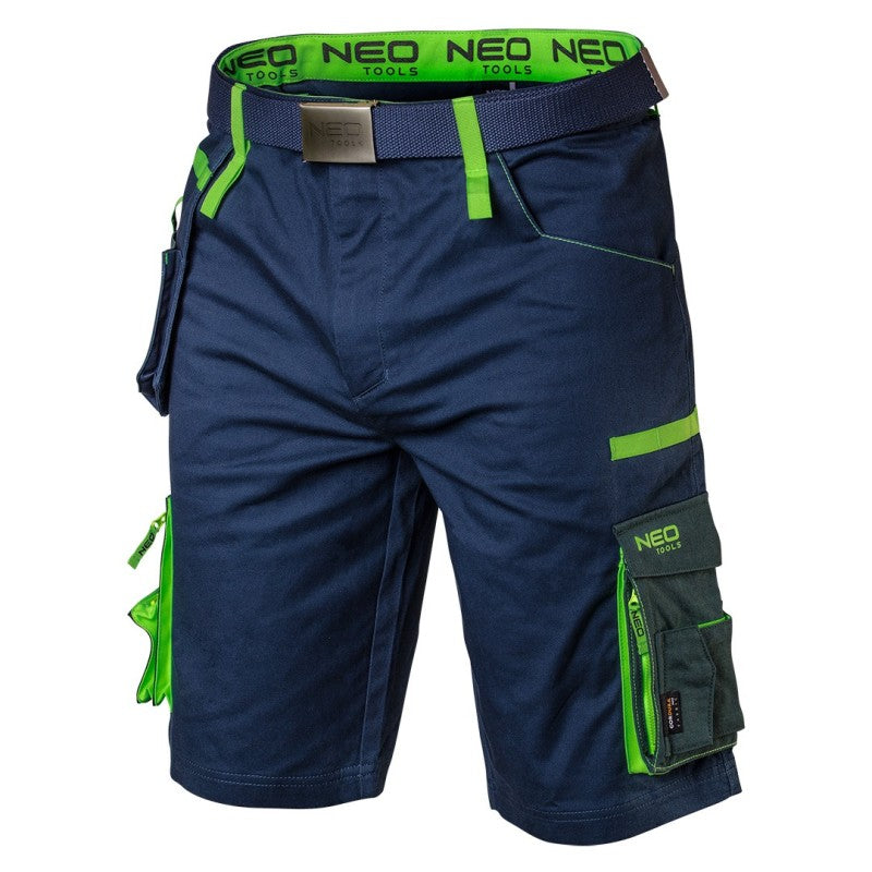 NEO TOOLS Short pants PREMIUM, 62% cotton, 35% poliester, 3% elastane, size XS — 81-276-XS