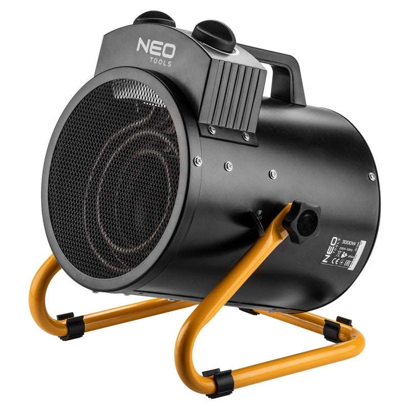 NEO TOOLS Electric heater 3kW industrial, adjustable settings, IPX4 — 90-068