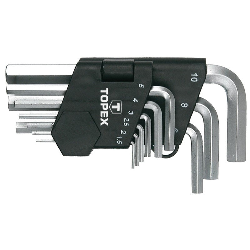 TOPEX Hex keys 1.5-10 mm, set 9 pcs — 35D955