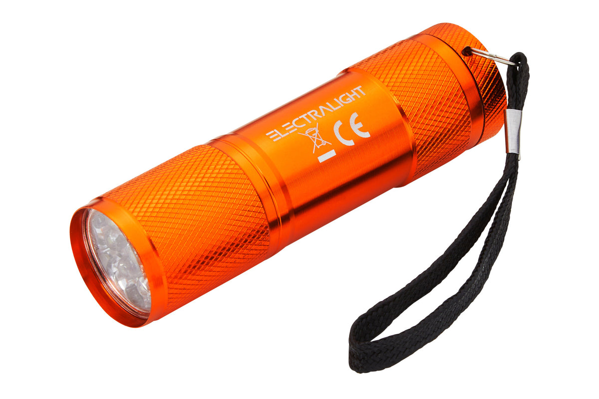 Electralight 50 Lumen 9 LED Stubby Aluminium Torch, With Batteries