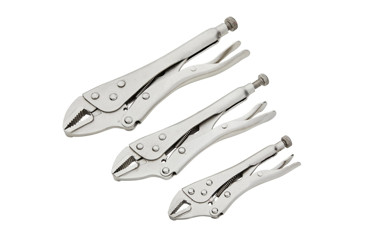 Blue Spot Tools 3 PCE Straight Jaw Locking Pliers In Wallet (5", 7", 10")