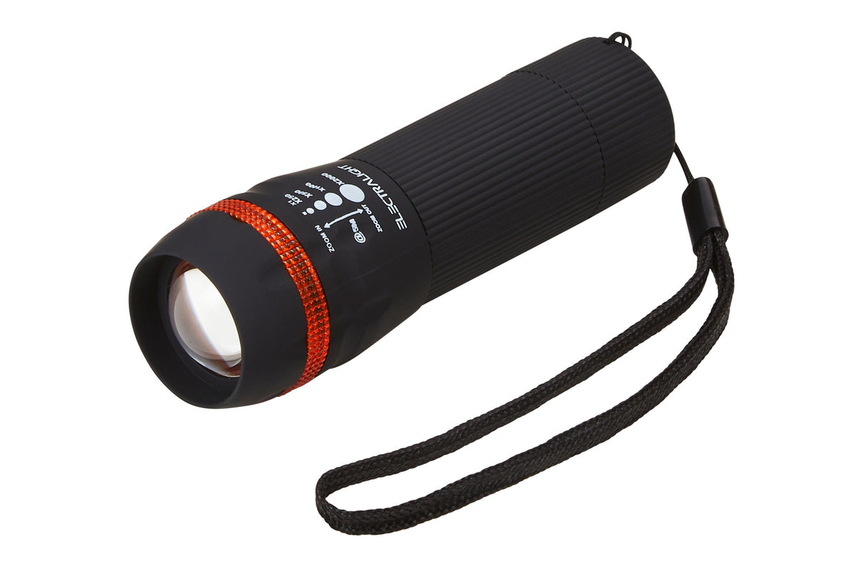 Electralight 1W LED Rubber Zoom Torch, No Batteries