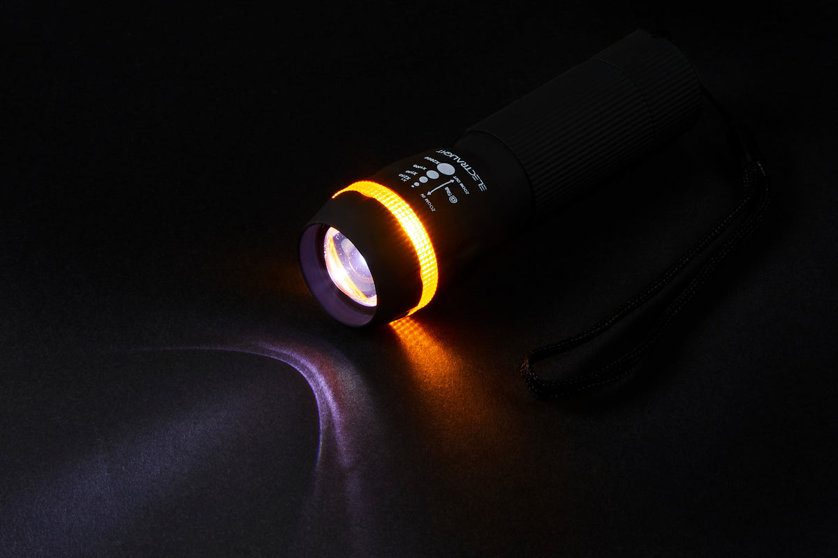 Electralight 1W LED Rubber Zoom Torch, With Batteries