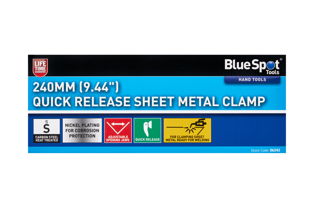 Blue Spot Tools 280mm (11") Quick Release Sheet Metal Clamp