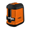 NEO TOOLS Cross line laser 15 m, green, with pouch and iron holder — 75-106