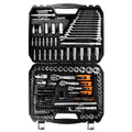 NEO TOOLS Set of socket spanners 1/2", 3/8", 1/4", 216 pieces. , satin — 10-216