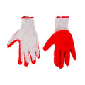 Top Tools Work gloves, cotton knitted fabric, red rubber coated, size 9" — 83S203