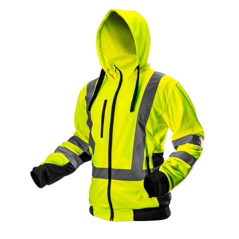NEO TOOLS Safety work sweatshirt, yellow, size XL — 81-745-XL
