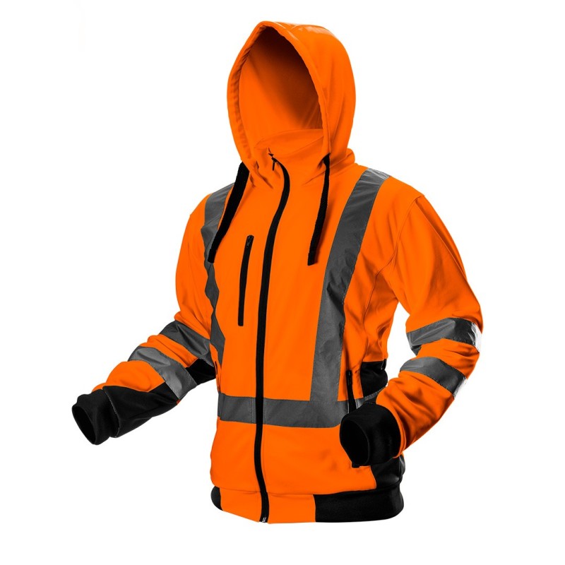 NEO TOOLS Safety work sweatshirt, orange, size XXL — 81-746-XXL