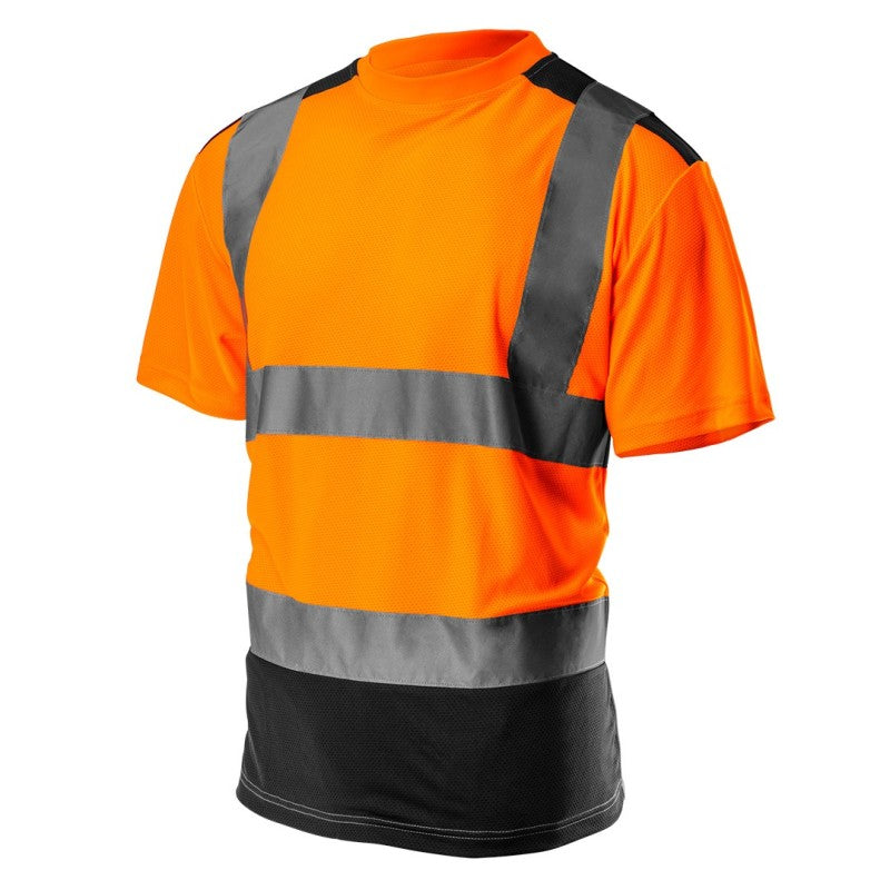 NEO TOOLS High visibility T-shirt, dark bottom, orange, size XXL — 81-731-XXL