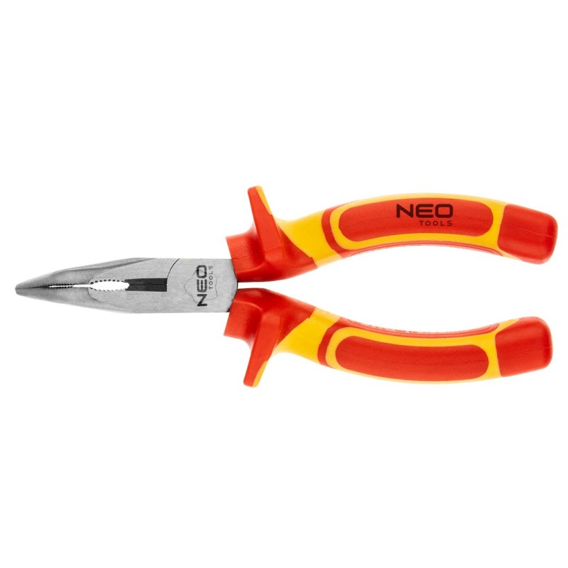NEO TOOLS Curved elongated pliers 160 mm, 1000V , CrV, polished — 01-227