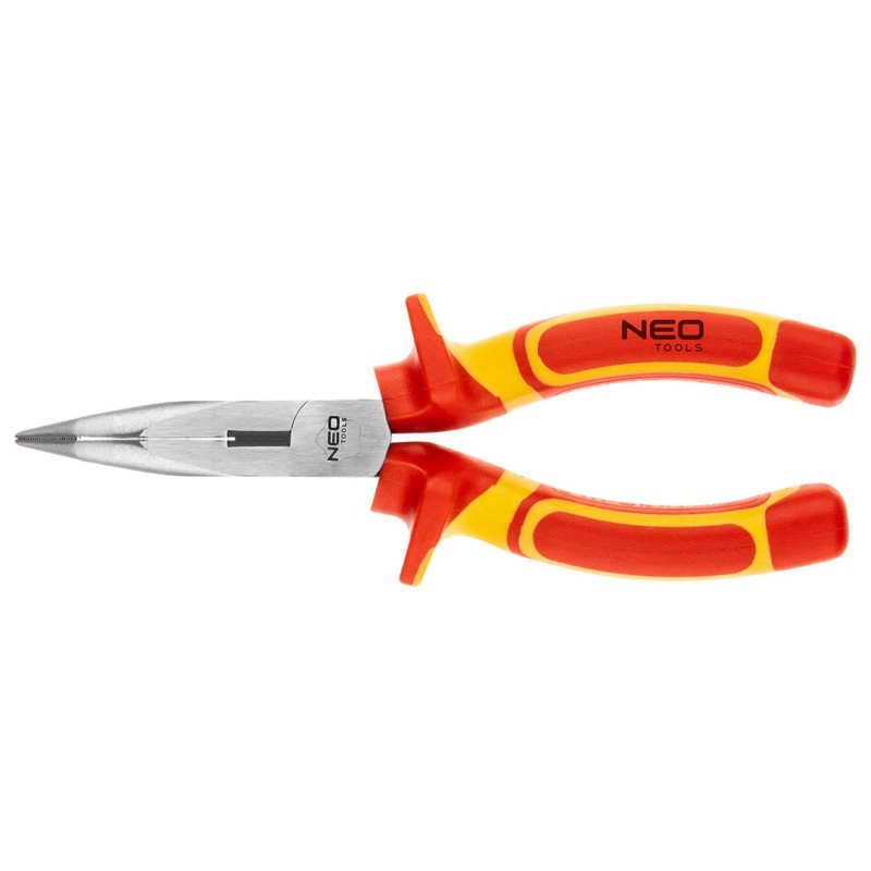 NEO TOOLS Curved elongated pliers 180 mm, 1000V, CrV, polished — 01-228