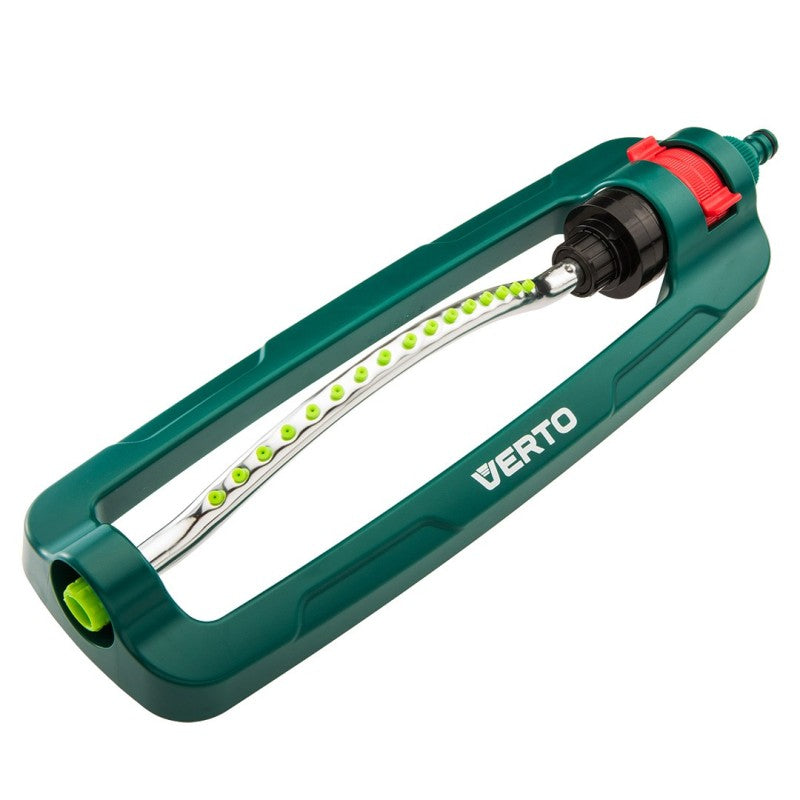 VERTO Oscilating sprinkler, coverage up to 13 x 18 m, 16 nozzles, needle plug for nozzle cleaning — 15G771