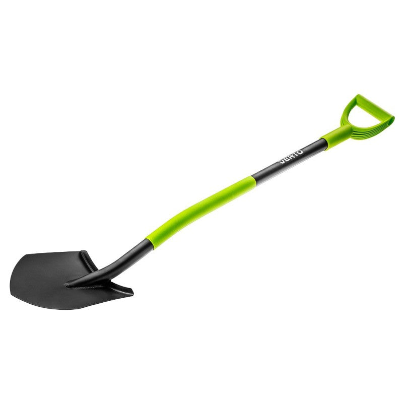 VERTO Sharp spade, metal handle, plactic grip — 15G010