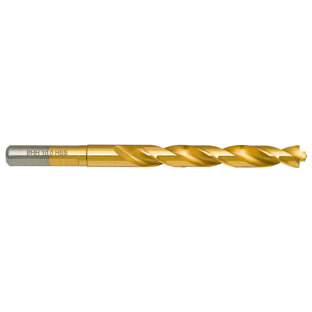 BAILDON Baildon DIN 338 RN 10 mm metal drill bit, HSS TiN (S), 133-87 mm (3-angles shank) — 71110003