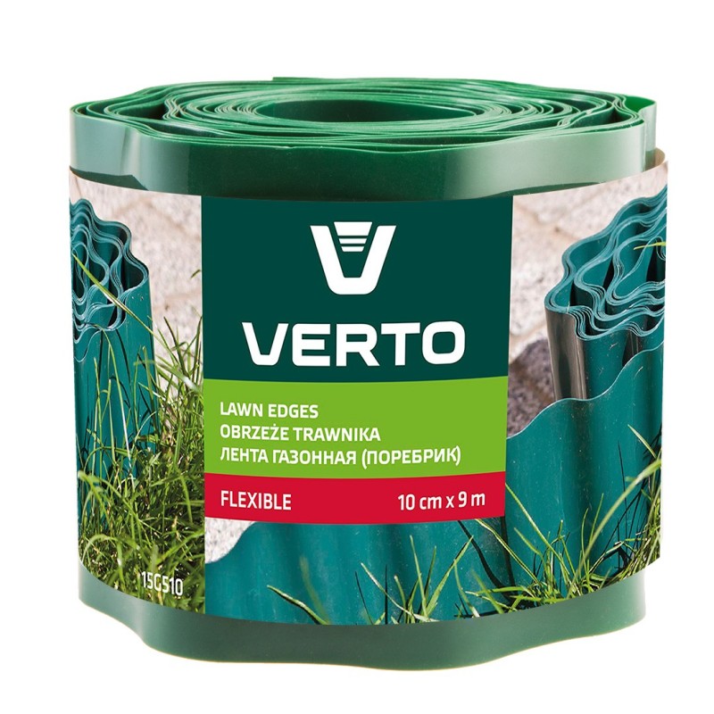 VERTO Lawn edging 10 cm x 9 m, green — 15G510