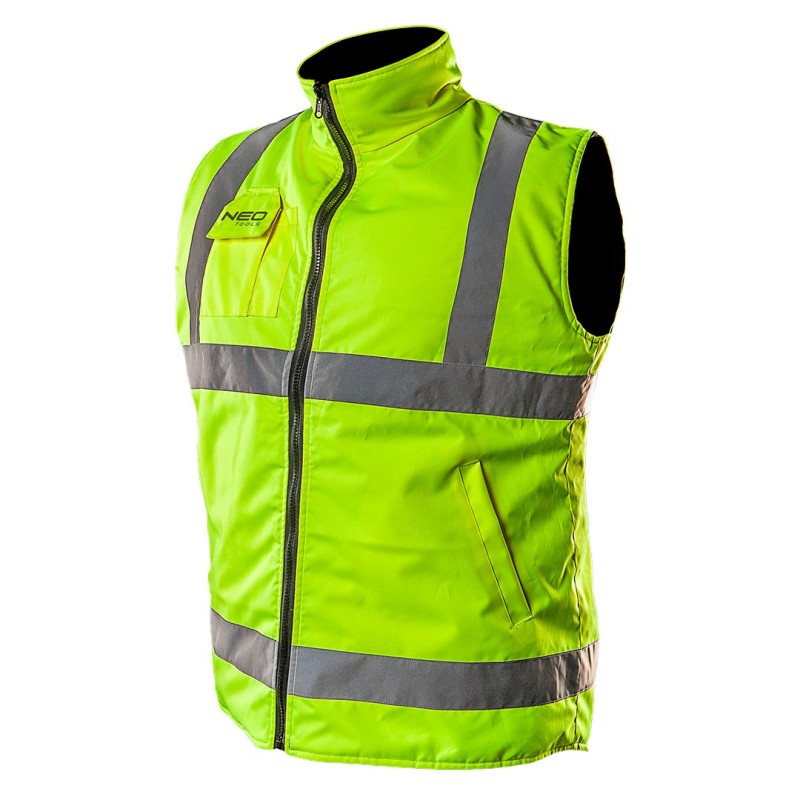 NEO TOOLS Work body warmer, two-sided, one side reflective, yellow, size XXXL — 81-520-XXXL