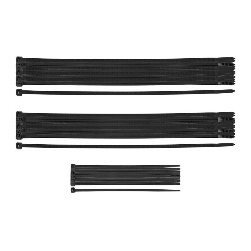 NEO TOOLS EXTREME cable ties, 2.5 x 100 mm, 3.6 x 150 mm, 4.8 x 200 mm, black, set 25 pcs each — 01-672