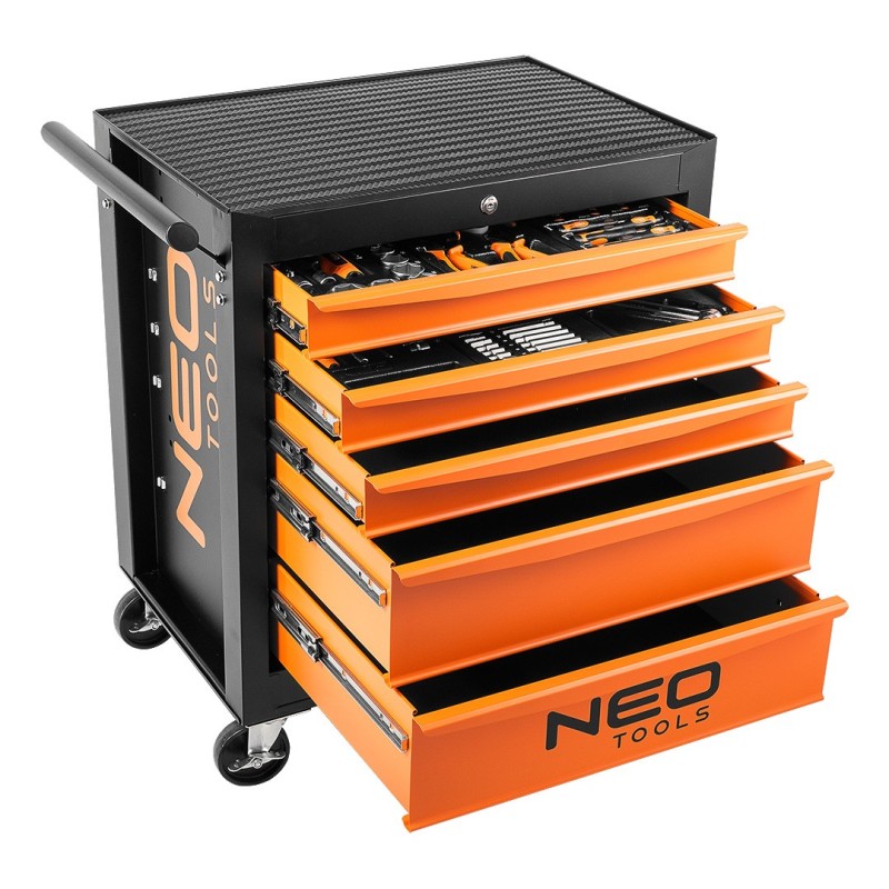 NEO TOOLS Workshop cabinet, 5 drawers + 117 tools — 84-214-6