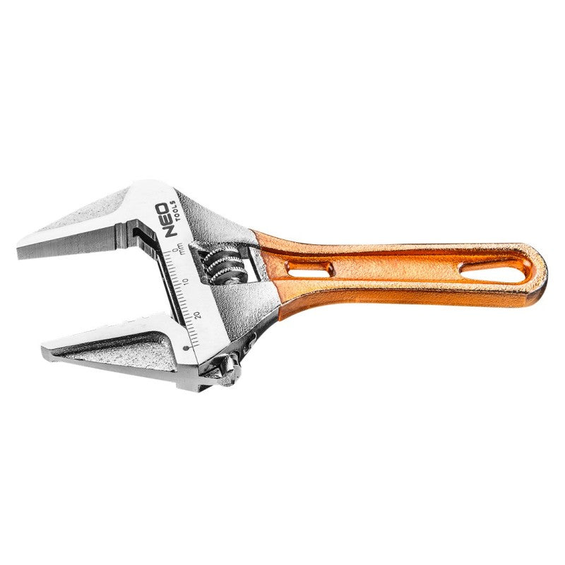 NEO TOOLS Adjustable wrench short 118 mm, range 0-28 mm — 03-019