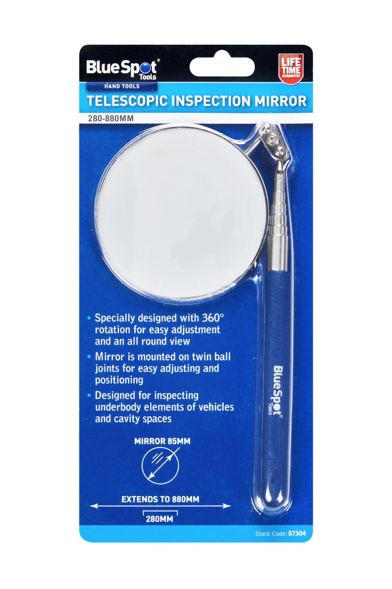 Blue Spot Tools 280-880mm Telescopic Inspection Mirror