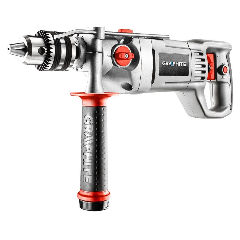 GRAPHITE Impact drill 1050W, key chuck 16 mm, peed I: 0-900 rpm, II: 0-2500 rpm — 58G712