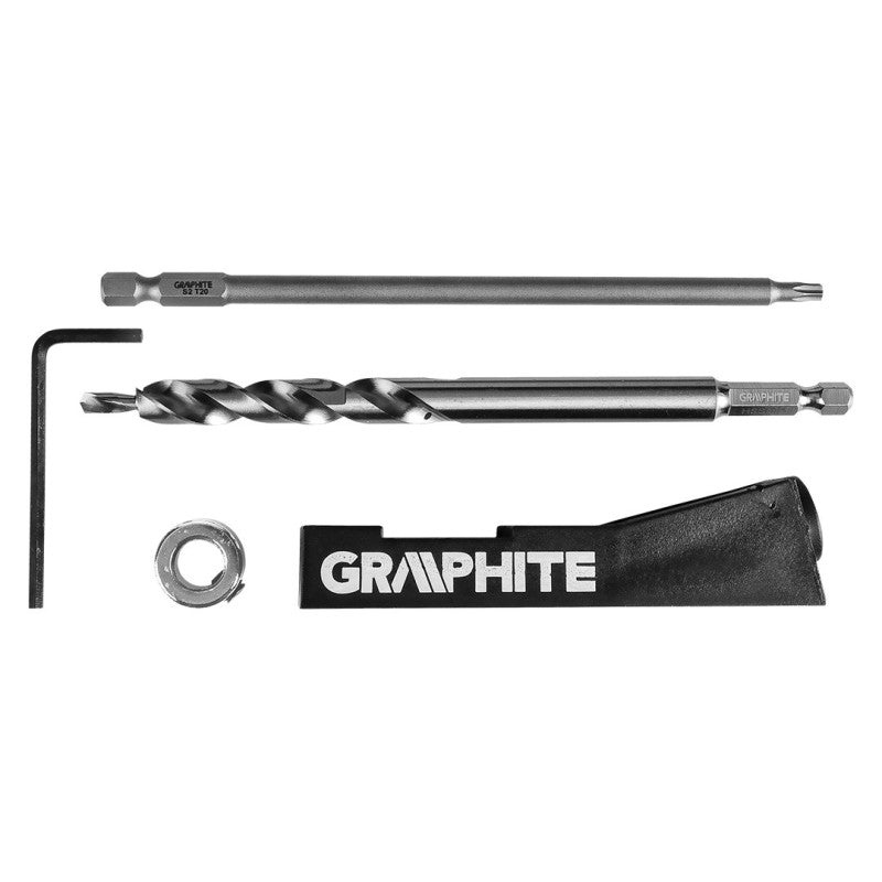 GRAPHITE Pocket hole jointing set, 5 pcs — 55H251