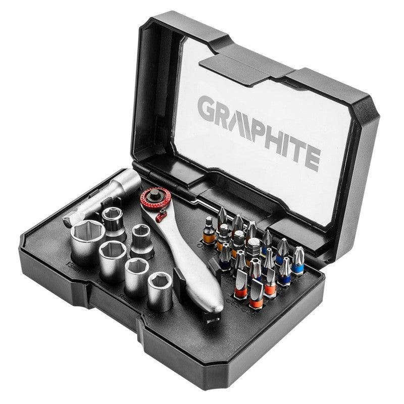 GRAPHITE Screwdriver bit set, 26 pcs — 56H604