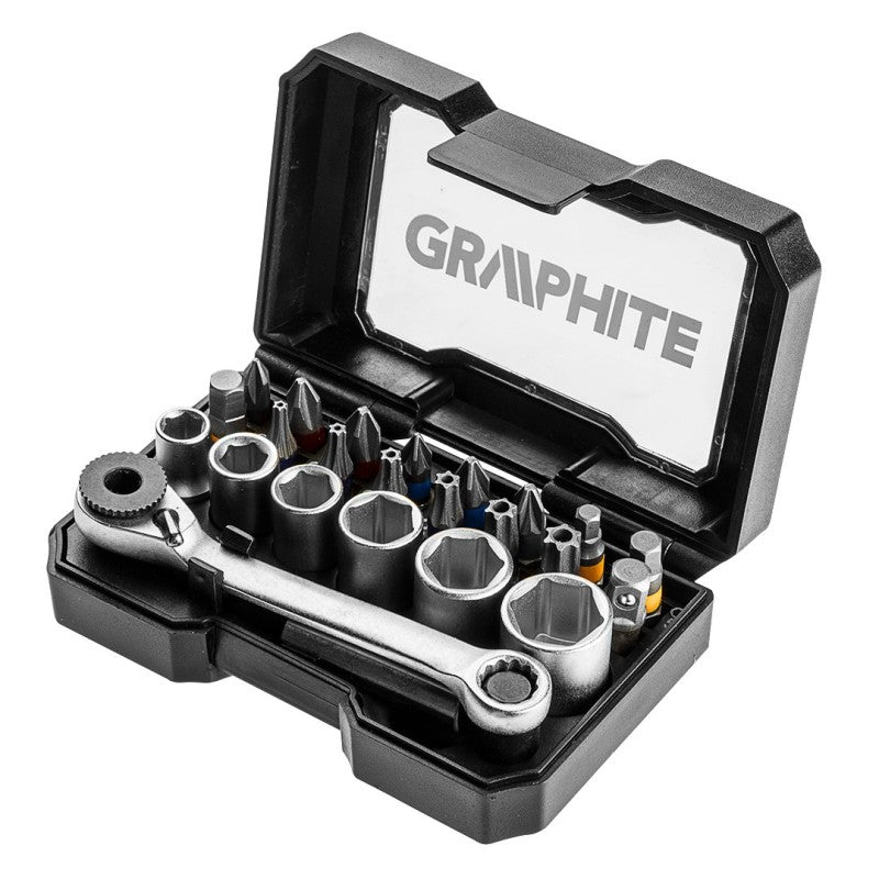 GRAPHITE Screwdriver bit set, 24 pcs — 56H610