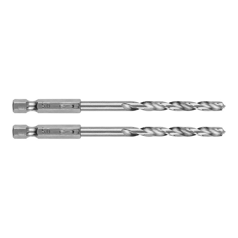 GRAPHITE Metal drill Hex 5.0 mm, 2 pcs — 54T709