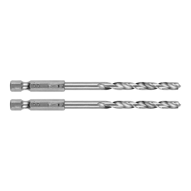 GRAPHITE Metal drill Hex 5.5 mm, 2 pcs — 54T710