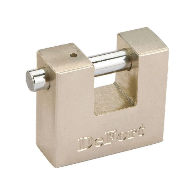 DEFORT Shutter padlock, reinforced, 50 mm, 3 keys — 90U330
