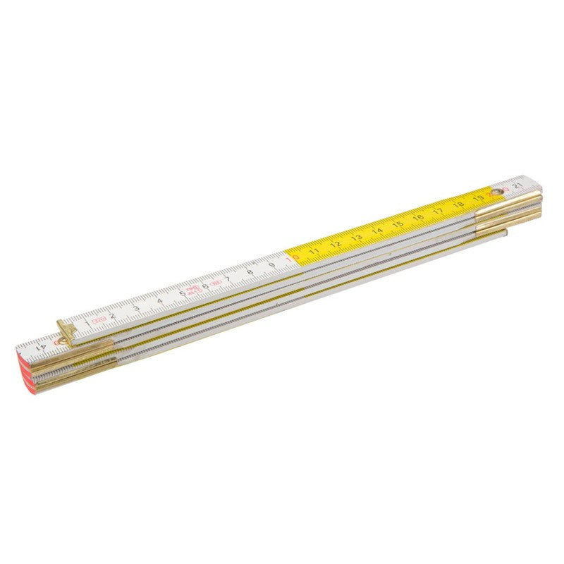 TOPEX Wooden folding rule 1 m, white-yellow — 26C005