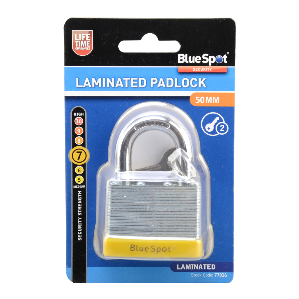 Blue Spot Tools 50mm Laminated Padlock