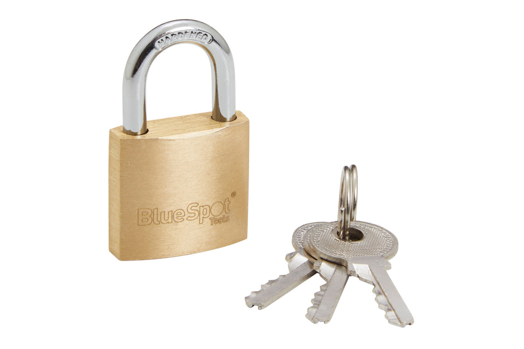 Blue Spot Tools 30MM Double Locking Brass Padlock