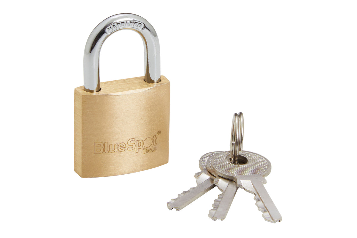 Blue Spot Tools 30MM Double Locking Brass Padlock