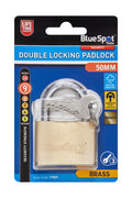 Blue Spot Tools 50MM Double Locking Brass Padlock