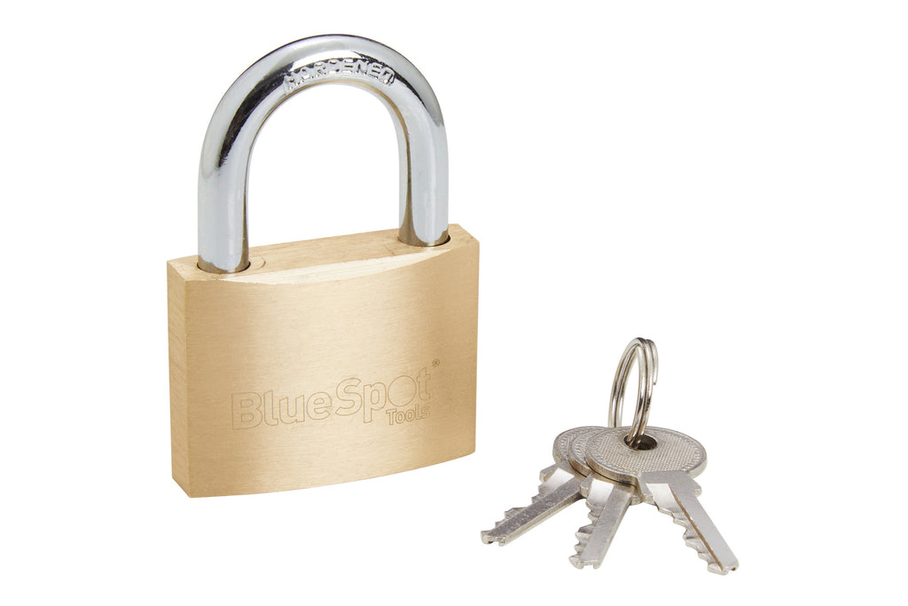Blue Spot Tools 50MM Double Locking Brass Padlock
