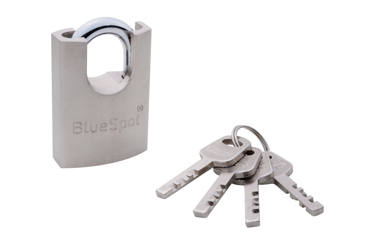 Blue Spot Tools 50mm Shrouded Satin Finish Padlock