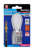 Blue Spot Tools 30mm TSA Combination Padlock