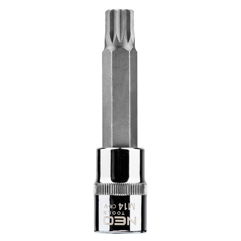 NEO TOOLS Spline bit on socket 1/2", M14 x 100 mm — 08-745