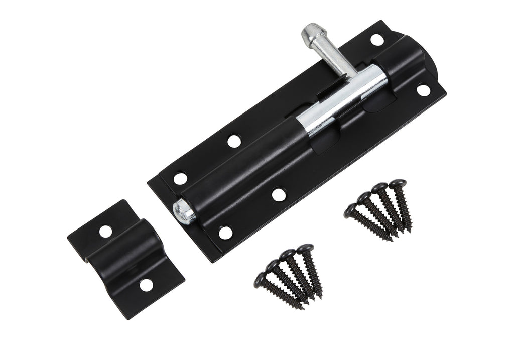 Blue Spot Tools Ironmongery 102mm Black Powder Coated Tower Bolt