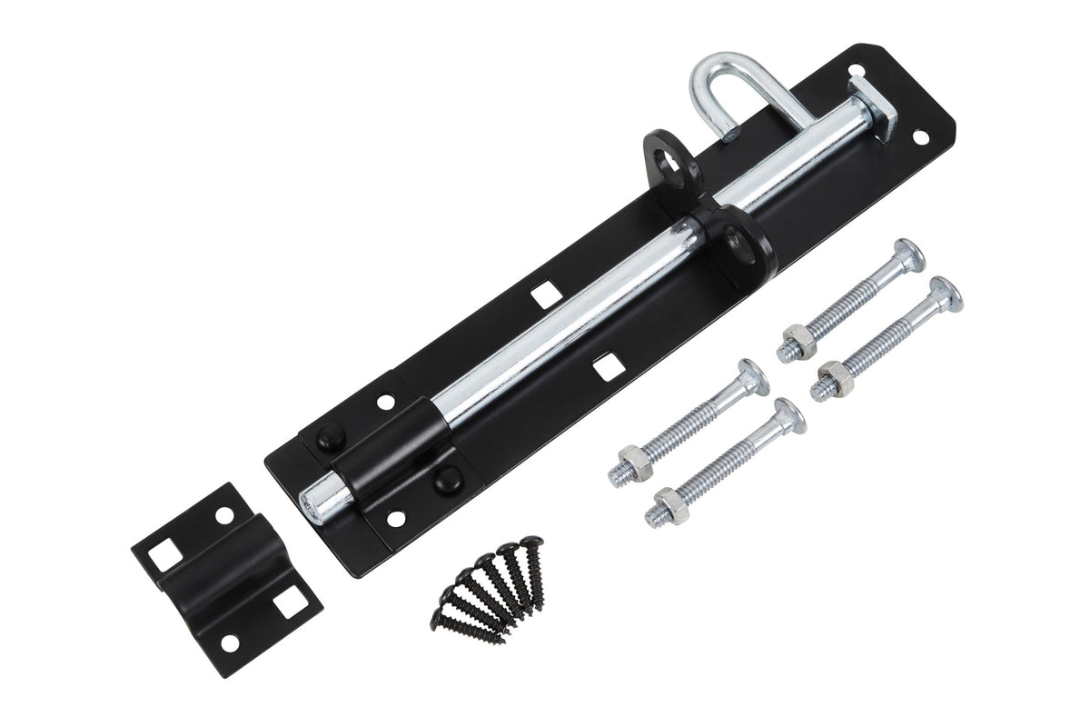 Blue Spot Tools Ironmongery 200mm Black Powder Coated Brenton Bolt