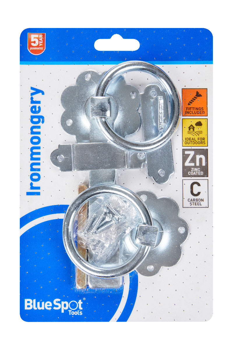 Blue Spot Tools Ironmongery 152mm Zinc Plated Ring Latch