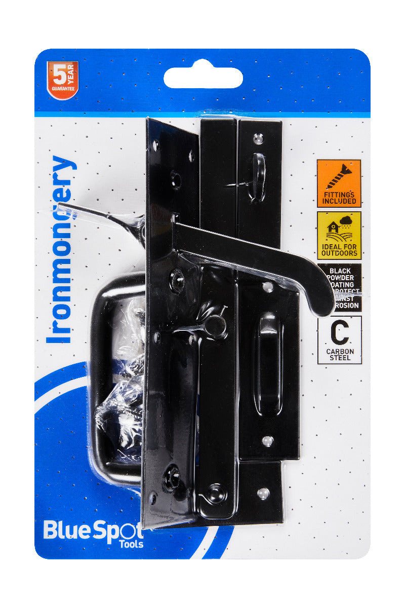 Blue Spot Tools Ironmongery 50mm Black Powder Coated Suffolk Latch